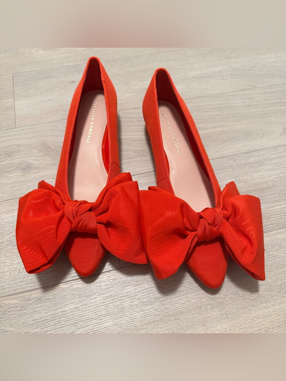 Loeffler Randall statement Red Bow Flat size 7 - Picture 2 of 6